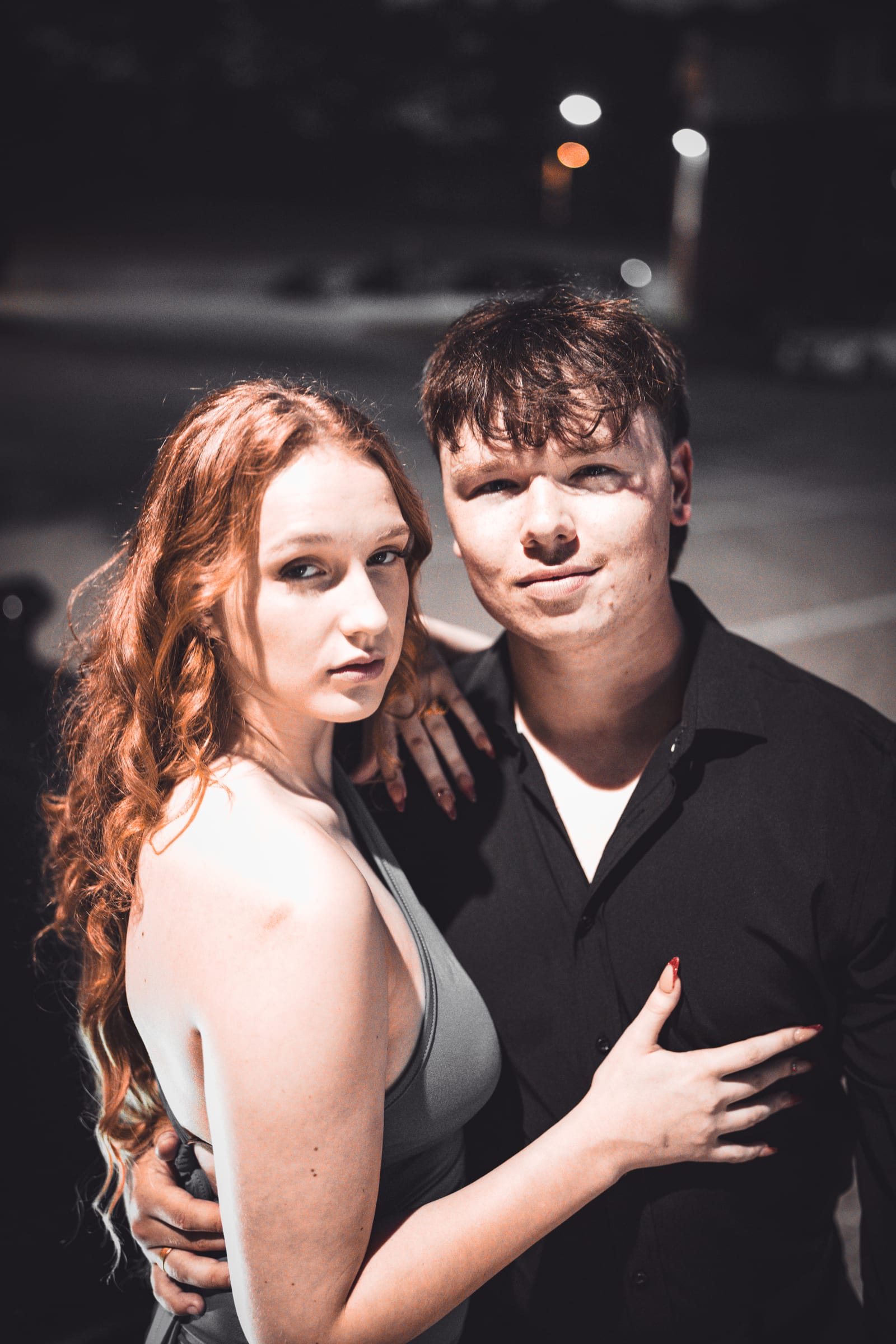 Engagement photo outfit inspiration — Nebraska couple photographed at golden hour by NVAR Studios